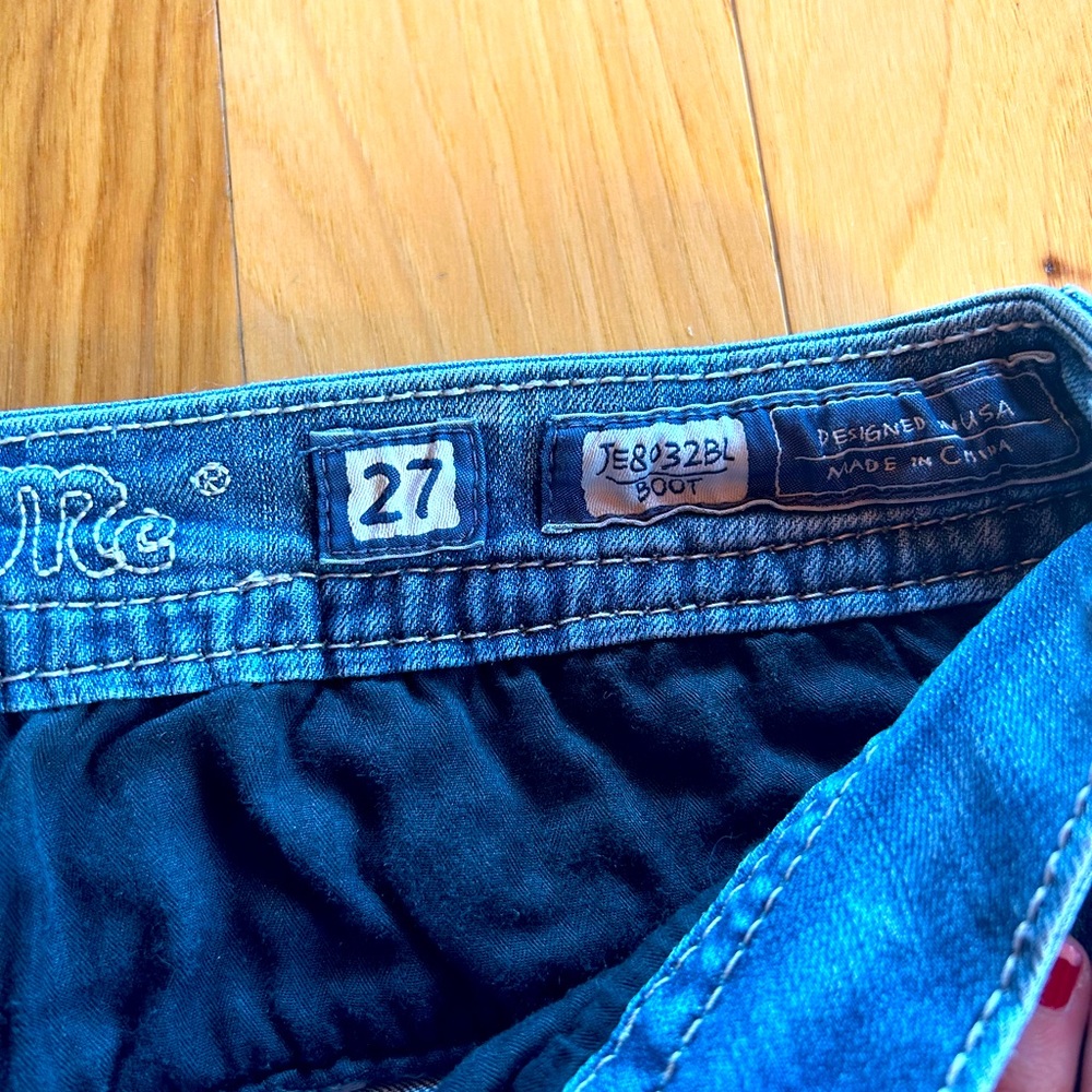 Miss Me Women's Blue Boot Cut Jeans with Embellished Pockets - Picture 7 of 7